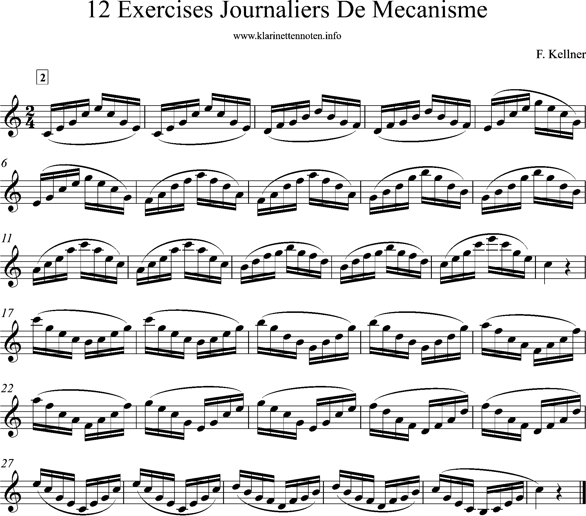 kellner, 12 exercises- No. 2